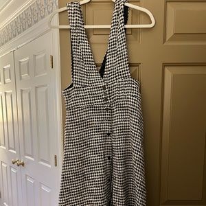 houndstooth midi dress